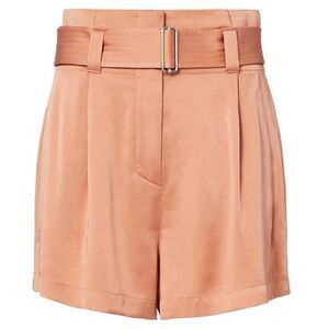 High-Waist Peach Belted Women's Shorts